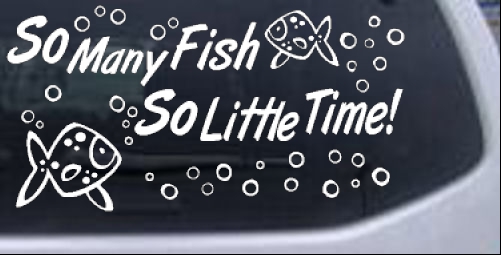 So Many Fish So Little Time Hunting And Fishing car-window-decals-stickers