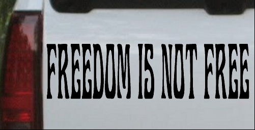 Freedom Is Not Free Text