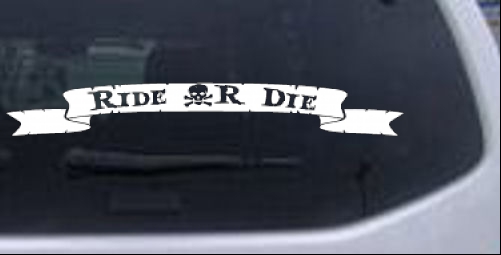 Ride Or Die Windshield Banner Moto Sports car-window-decals-stickers
