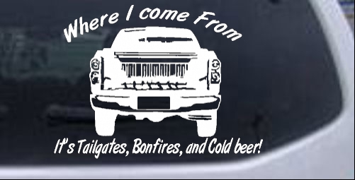 Tailgates Bonfires And Cold Beer Drinking - Party car-window-decals-stickers