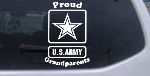 Proud Army Grandparents Star Military car-window-decals-stickers