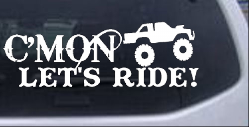 Cmon Lets Ride Country car-window-decals-stickers