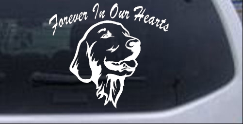 Forever In Our Hearts Golden Retriever Animals car-window-decals-stickers