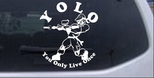 YOLO You Only Live Once Paintball Sports car-window-decals-stickers