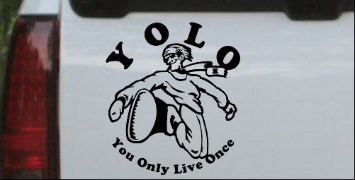 YOLO You Only Live Once Snow Boarding