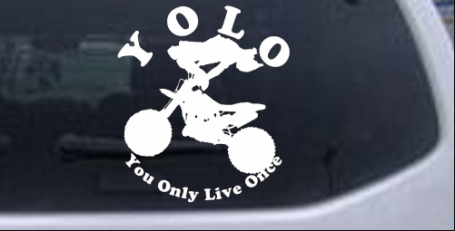YOLO You Only Live Once Dirt Bike Trick Sports car-window-decals-stickers