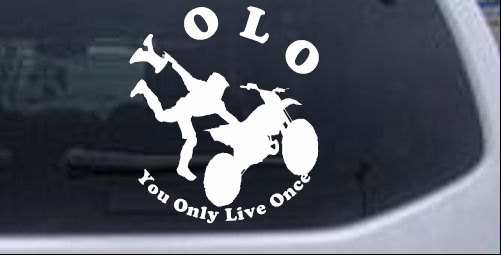 YOLO You Only Live Once Freestyle Moto X Sports car-window-decals-stickers