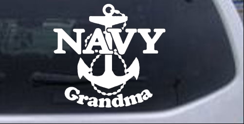 Navy Grandma Military car-window-decals-stickers