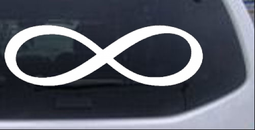 Infinity Symbol Girlie car-window-decals-stickers