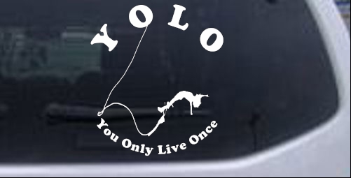 YOLO You Only Live Once Bungie Jump Sports car-window-decals-stickers