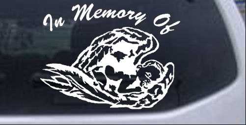 In Memory Of Angel Baby  Christian car-window-decals-stickers