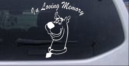 In Loving Memory Of Our Angel With Scooby Doo In Memory Of car-window-decals-stickers