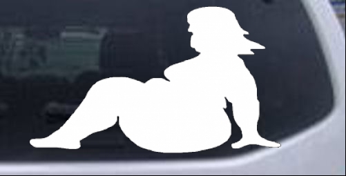 Big And Beautiful Mud Flap Women Funny car-window-decals-stickers