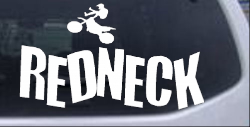 Redneck Dirtbike  Country car-window-decals-stickers