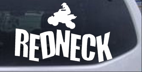 Redneck 4 Wheeler Country car-window-decals-stickers