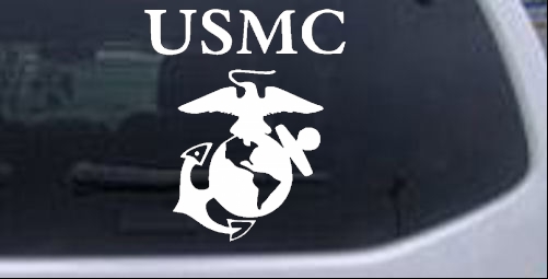 Usmc With Marine Logo Car Or Truck Window Decal Sticker Rad Dezigns