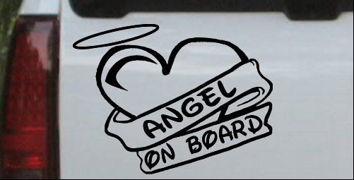 Angel On Board Heart And Halo