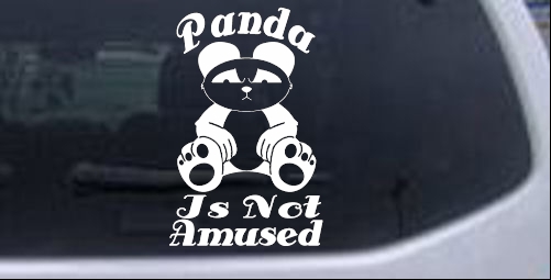 Panda Is Not Amused Funny car-window-decals-stickers