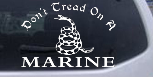 Dont Tread On A Marine Military car-window-decals-stickers
