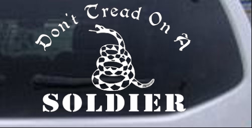 Dont Tread On A Soldier Military car-window-decals-stickers
