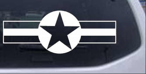Army Star And Bars Military car-window-decals-stickers
