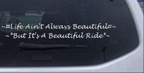 Life Is A Beautiful Ride Words car-window-decals-stickers
