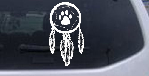Dreamcatcher With Bear Claw Western car-window-decals-stickers