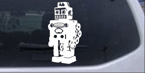 Retro Robot Sci Fi car-window-decals-stickers