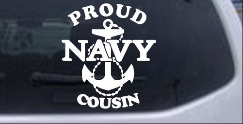 Proud Navy Cousin Military car-window-decals-stickers