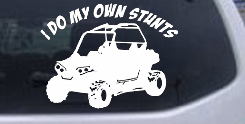 I Do My Own Stunts UTV Off Road car-window-decals-stickers
