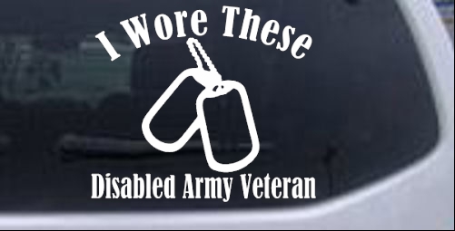 I Wore These Dog Tags Army Veteran Military car-window-decals-stickers