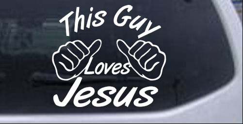 This Guy Loves Jesus God Christian car-window-decals-stickers