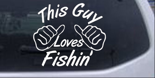 This Guy Loves Fishing Car or Truck Window Decal Sticker - Rad Dezigns