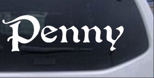 Penny Names car-window-decals-stickers