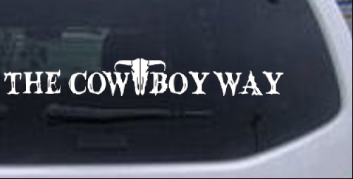 The Cowboy Way Western car-window-decals-stickers