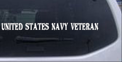 United States Navy Veteran Windshield Military car-window-decals-stickers