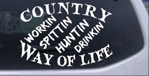 Country Way Of Life Country car-window-decals-stickers