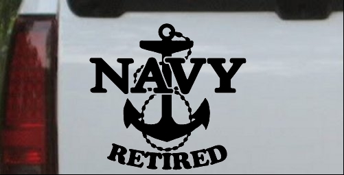 Navy Retired With Anchor
