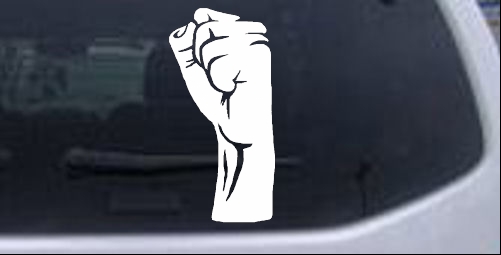 Fight The Power Fist  Music car-window-decals-stickers