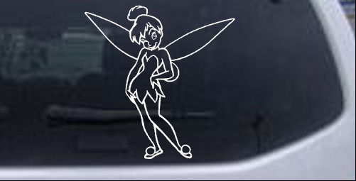 Tinkerbell Standing Face Foward Girlie car-window-decals-stickers