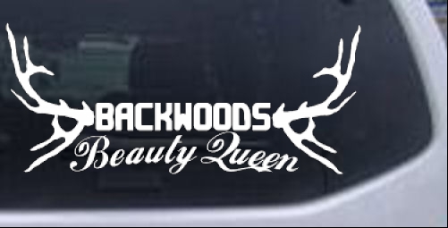 Backwoods Beauty Queen Country car-window-decals-stickers