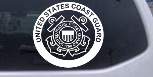 United States Coast Guard  Military car-window-decals-stickers