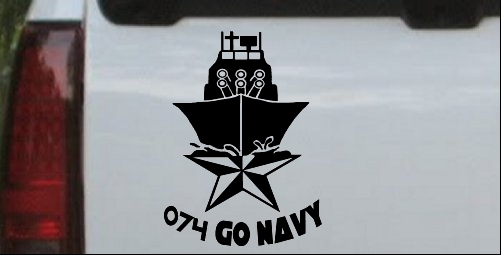 074 Go Navy Ship With Star