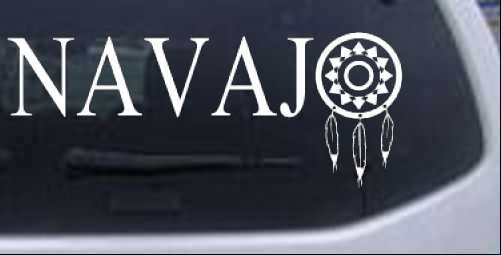 Navaho with Dreamcatcher O  Western car-window-decals-stickers