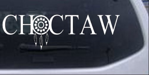 Choctaw with Dreamcatcher O Western car-window-decals-stickers