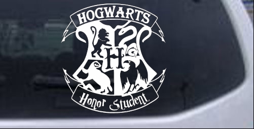 Hogwarts Honor Student Harry Potter Sci Fi car-window-decals-stickers