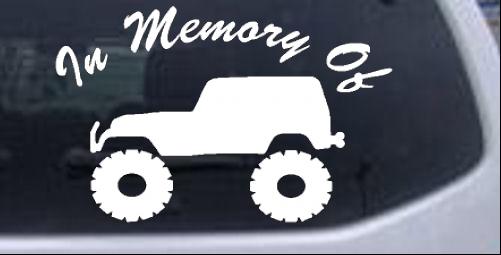 In Memory Of Jeep Off Road car-window-decals-stickers