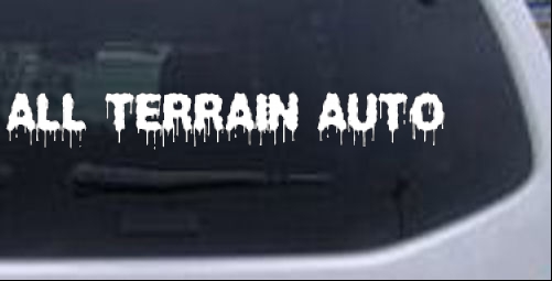 All Terrain Auto Muddy Off Road car-window-decals-stickers