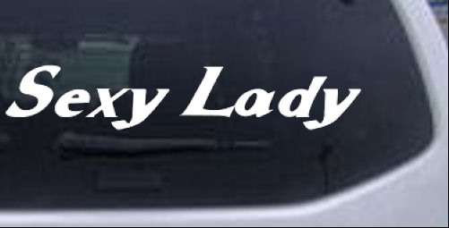 Sexy Lady Girlie car-window-decals-stickers