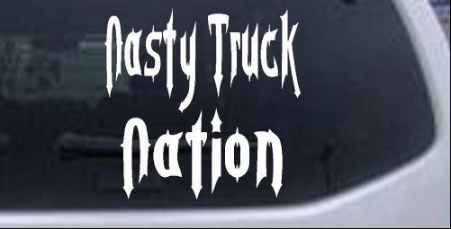 Nasty Truck Nation Off Road car-window-decals-stickers